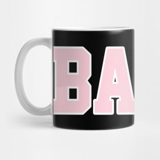 Basic Pink Athletic Font Mug